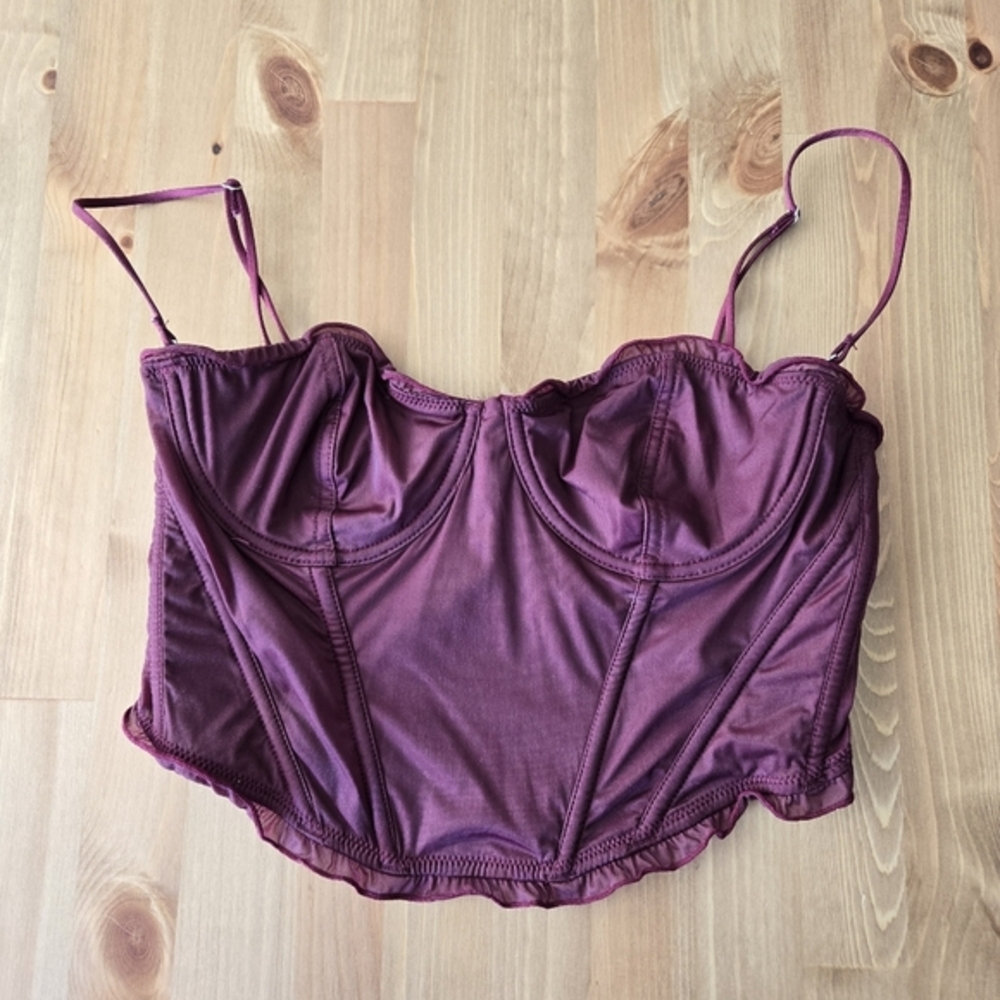Urban Outfitters Out From Under L Maroon‎ Boostier Bra Top